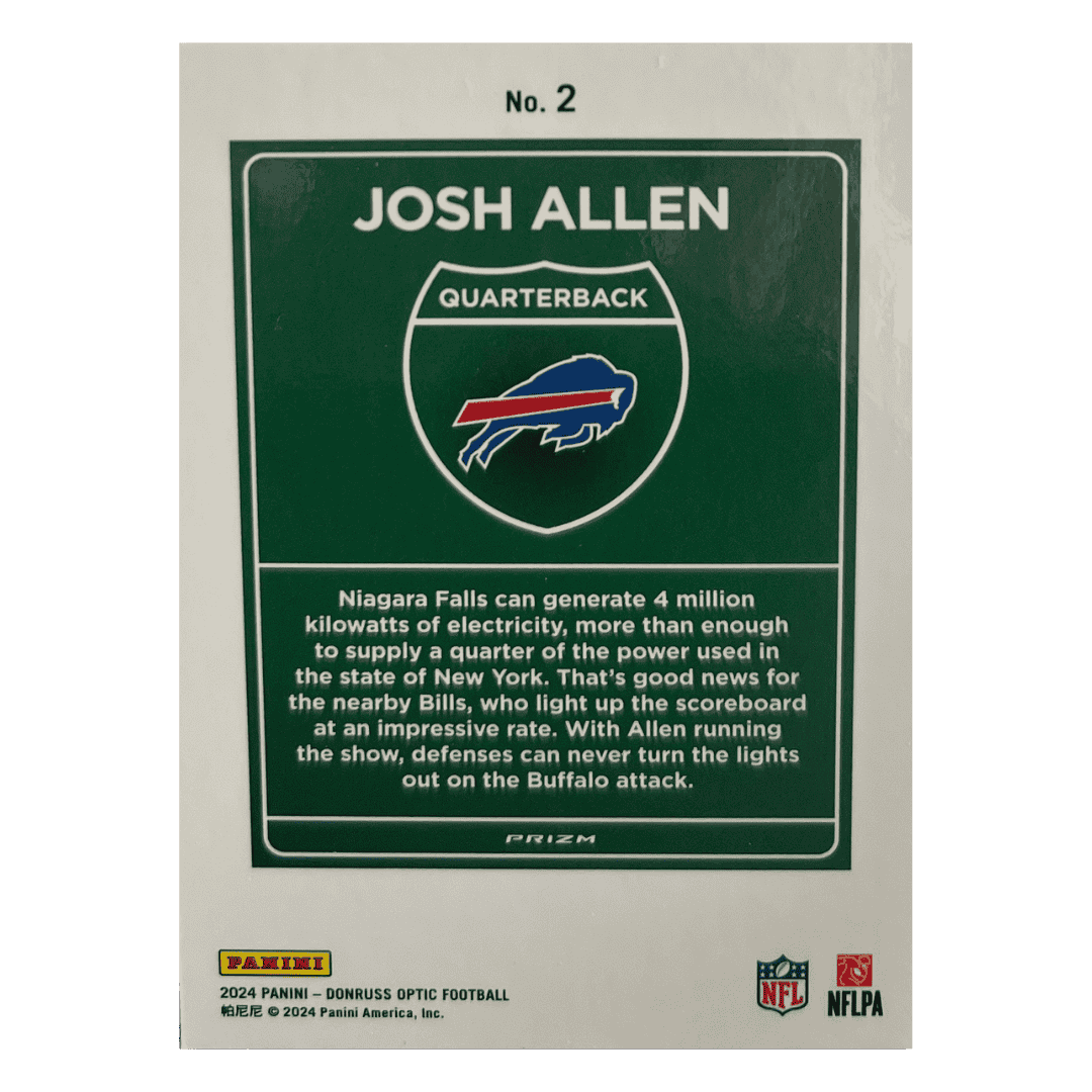 Josh Allen 2024 Panini Donruss Downtown! Card #2