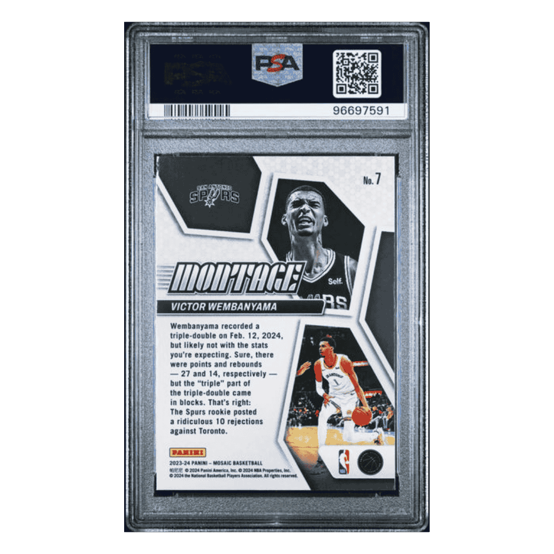 Victor Wembanyama PSA 10 2023 Panini Mosaic Montage Card #7