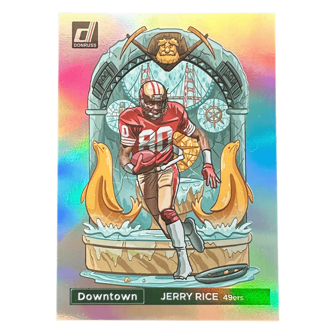Jerry Rice 2023 Donruss Downtown SSP Case Hit Card #D-20