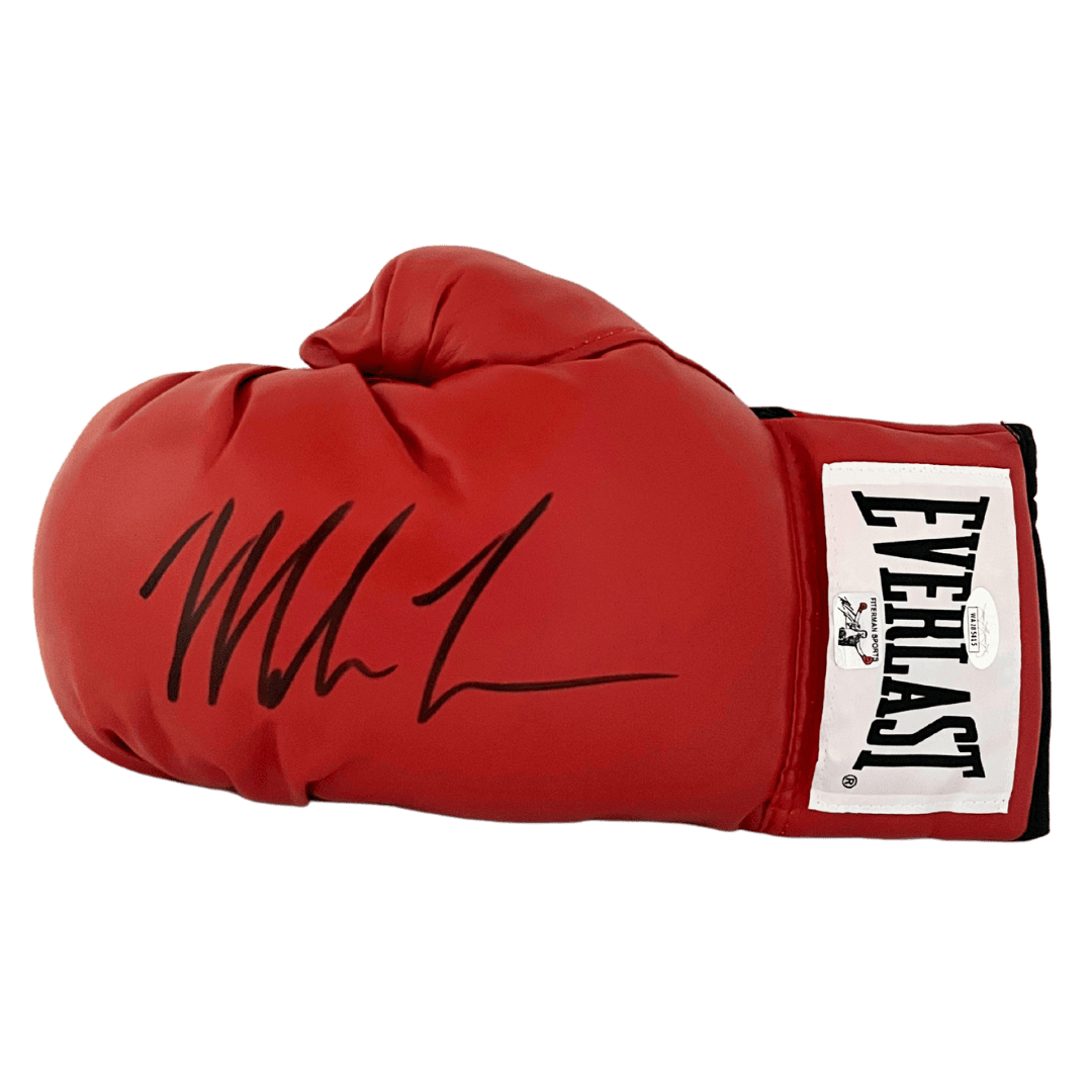 Mike Tyson Autographed Red Everlast Boxing Glove - Beckett COA (Left Hand)