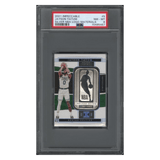Jayson Tatum PSA 8 2021 Panini Impeccable Silver NBA Logo Materials #d/20 Card #5