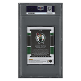 Jayson Tatum PSA 8 2021 Panini Impeccable Silver NBA Logo Materials #d/20 Card #5