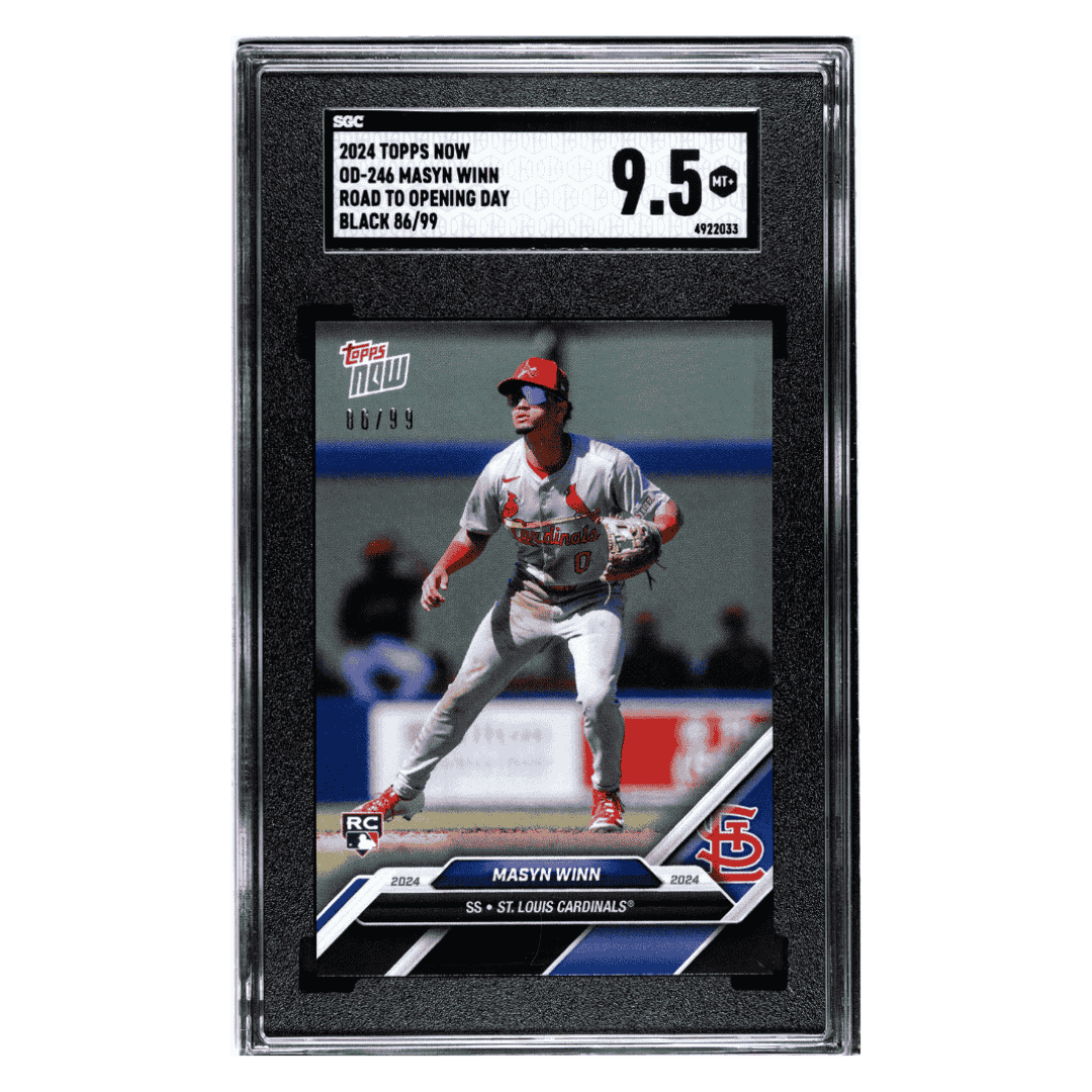 Masyn Winn SGC 9.5 2024 Topps Now Road to Opening Day Black #d/99 Card #OD-246
