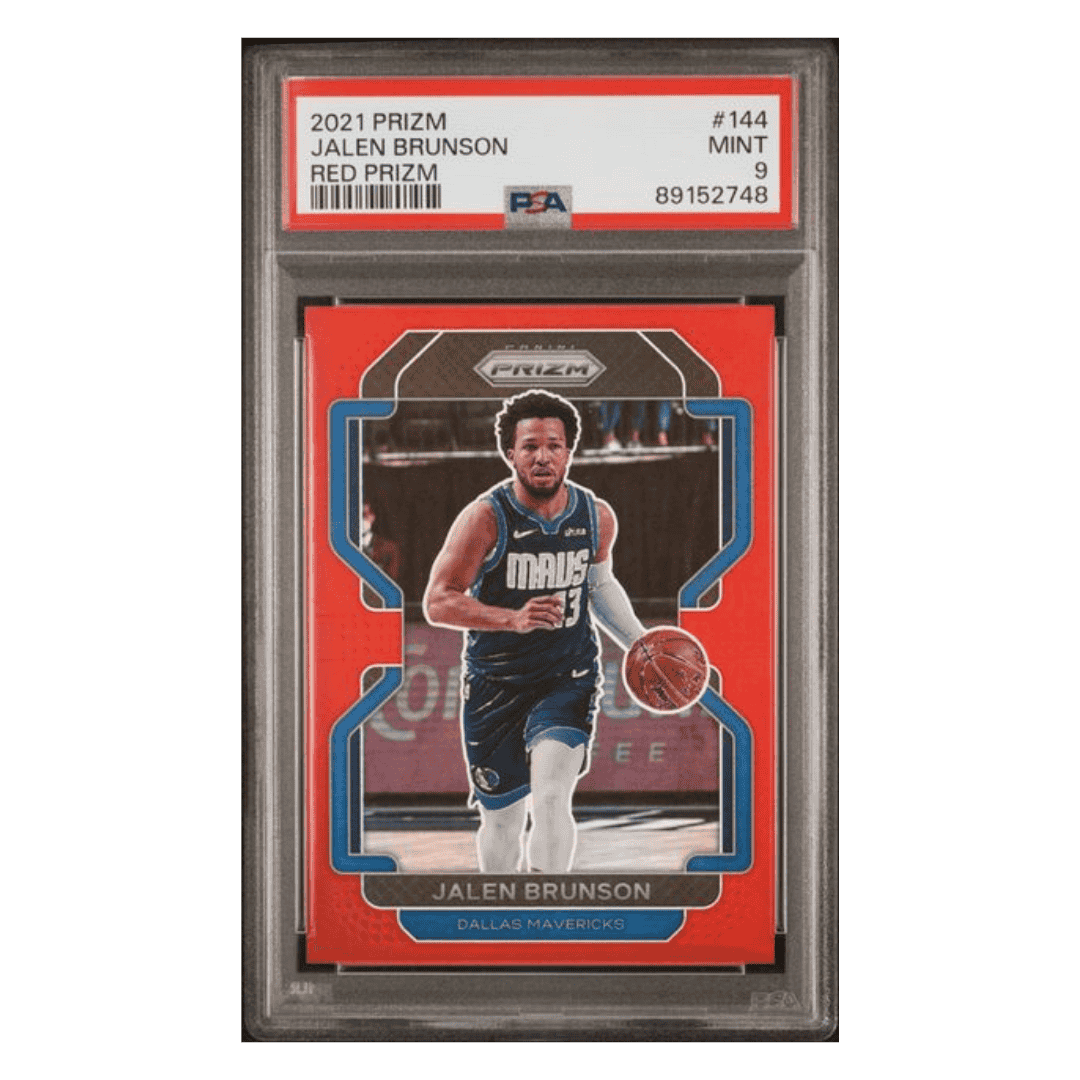 Jalen Brunson PSA 9 2021 Panini Prizm Red Prizm #d/299 Card #144