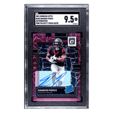 Dameon Pierce SGC 9.5 2022 Panini Donruss Optic Auto Pink Velocity Prizm Rated Rookie  #d/50 Card #240