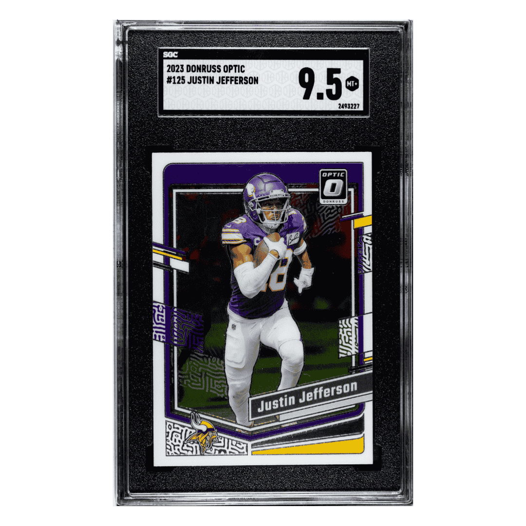 Justin Jefferson SGC 9.5 2023 Panini Donruss Optic Card #125