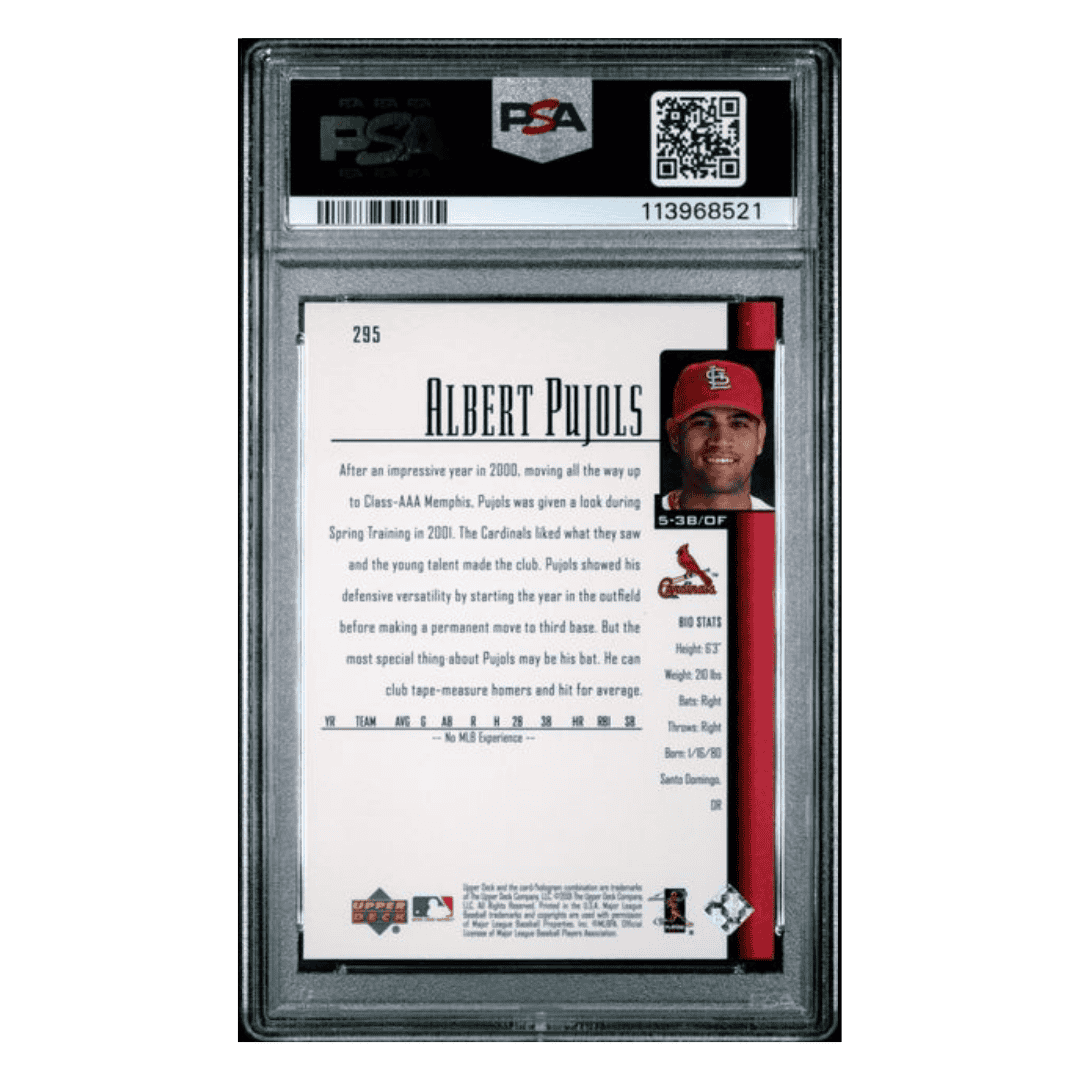 Albert Pujols PSA 9 2001 Upper Deck Card #295