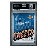 LeBron James PSA 10 2023 Panini Hoops Premium Stock Sheesh Disco Red Prizm #d/99 Card #17