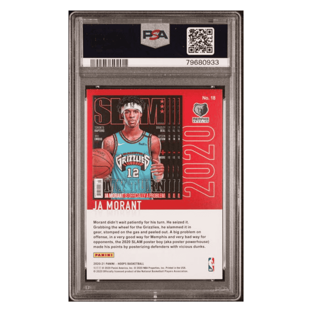 Ja Morant PSA 10 2020 Panini Hoops Slam Topps Card #18