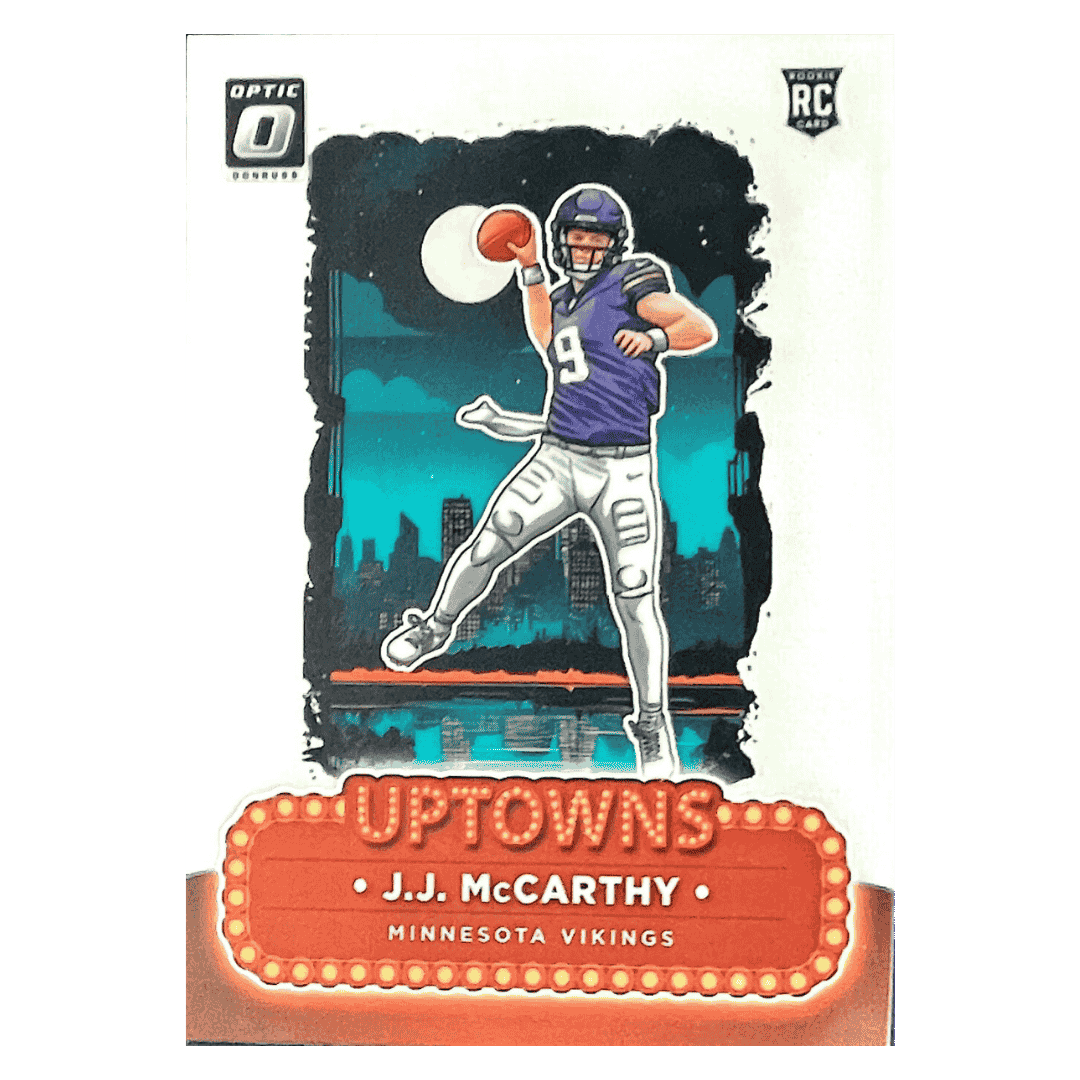 J.J. McCarthy 2024 Panini Donruss Optic Uptowns Card #10