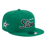 Dallas Stars Script New Era Green 9FIFTY Adjustable Snapback Hat