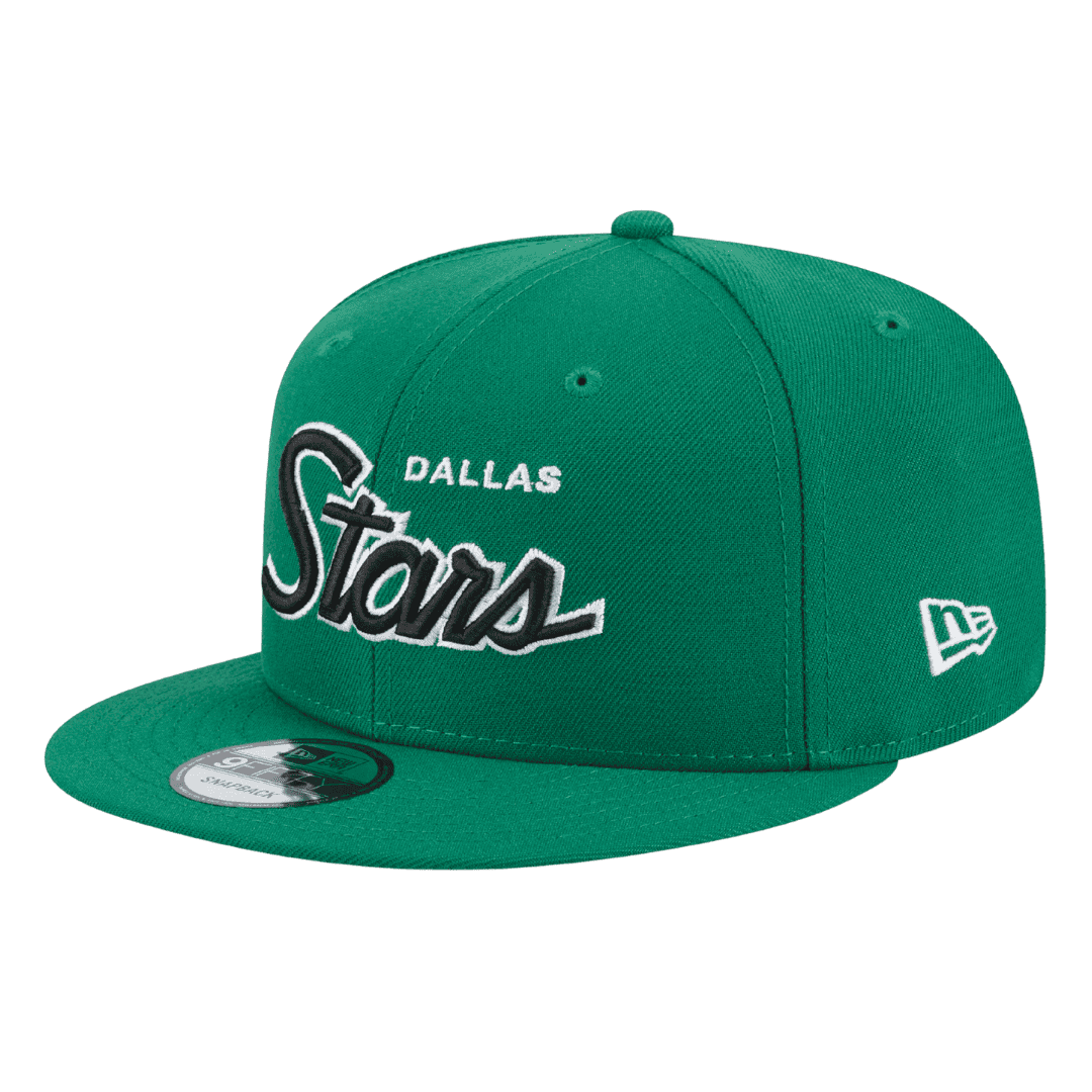 Dallas Stars Script New Era Green 9FIFTY Adjustable Snapback Hat