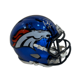 Peyton Manning Denver Broncos Autographed Mini Chrome Speed Helmet - Fanatics COA