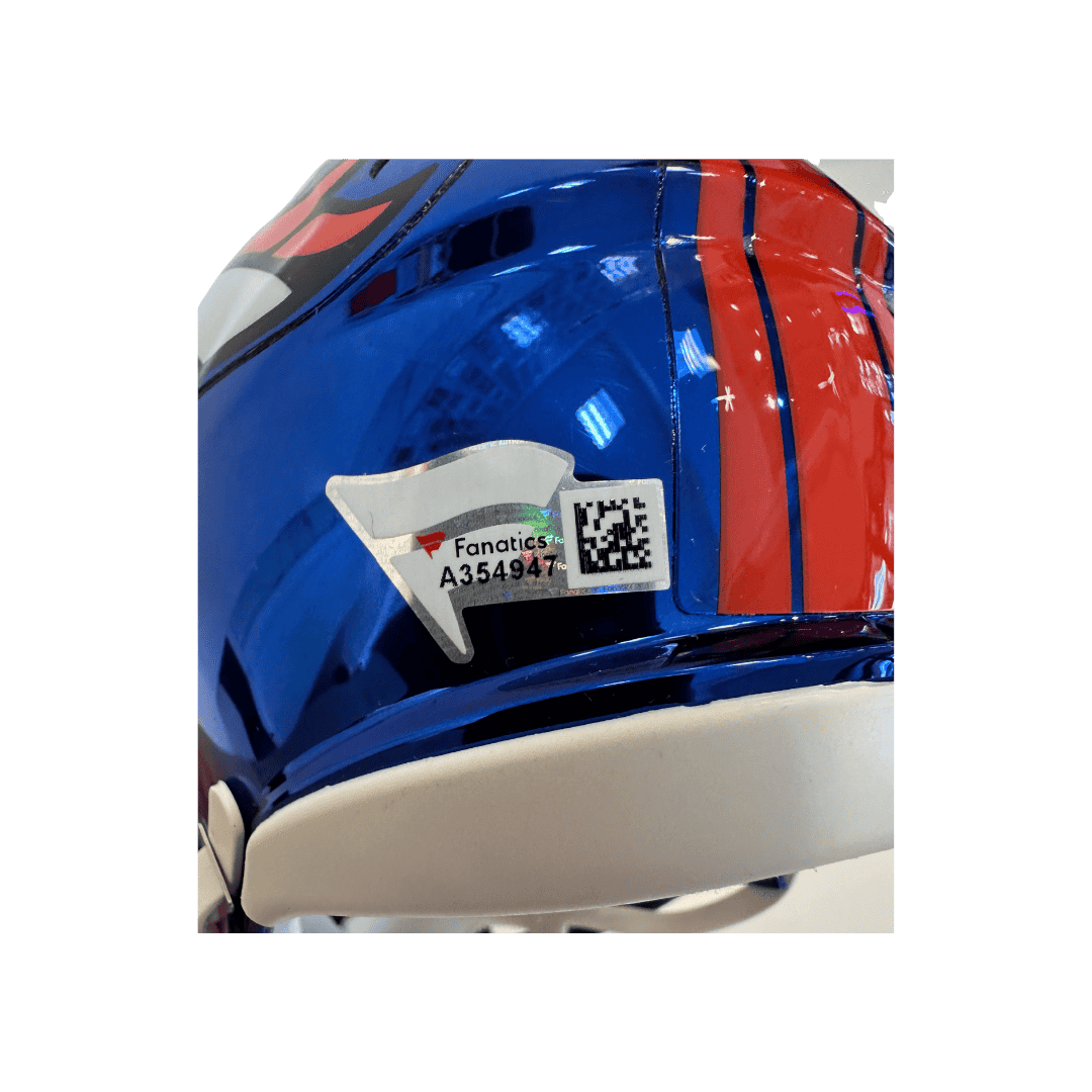 Peyton Manning Denver Broncos Autographed Mini Chrome Speed Helmet - Fanatics COA