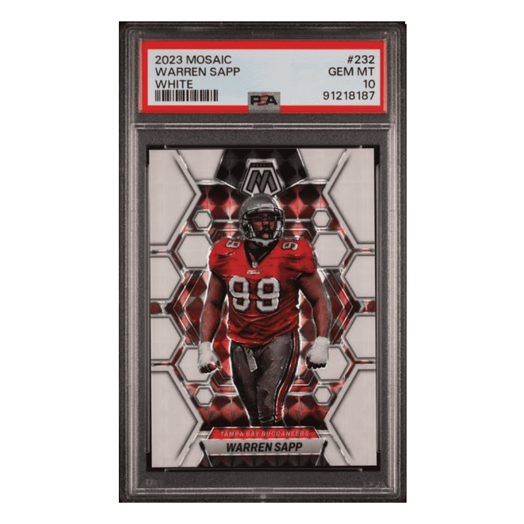Warren Sapp PSA 10 2023 Panini Mosaic White #d /25 Card #232