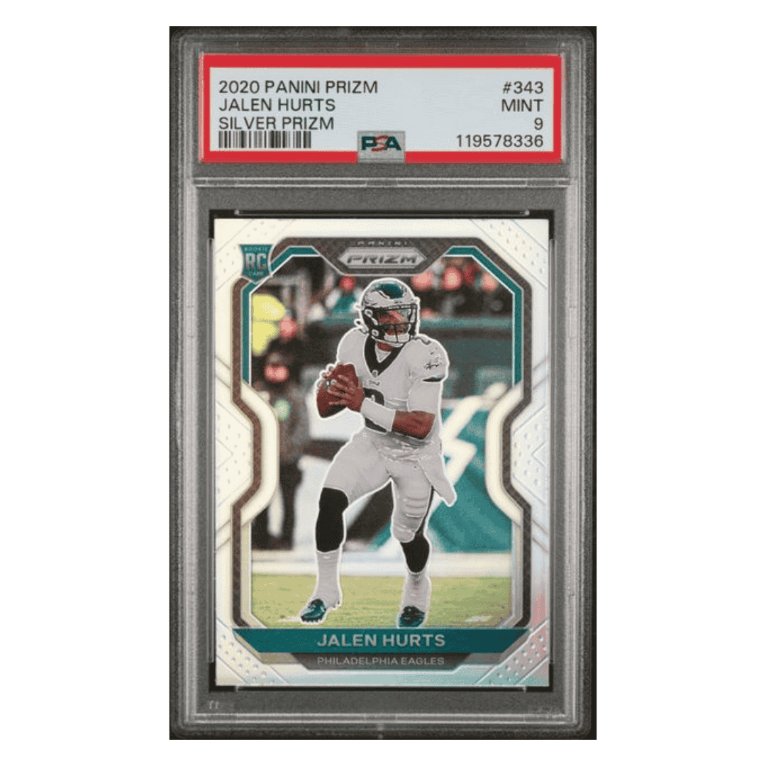 Jalen Hurts PSA 9 2020 Panini Prizm Silver Prizm Card #343