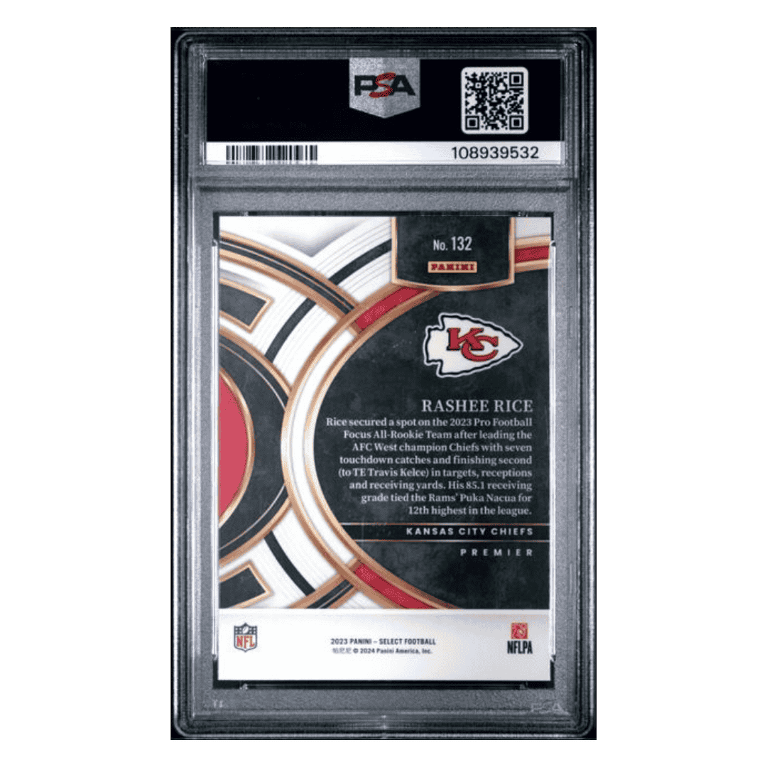Rashee Rice PSA 10 2023 Panini Select Rookie RC Card #132