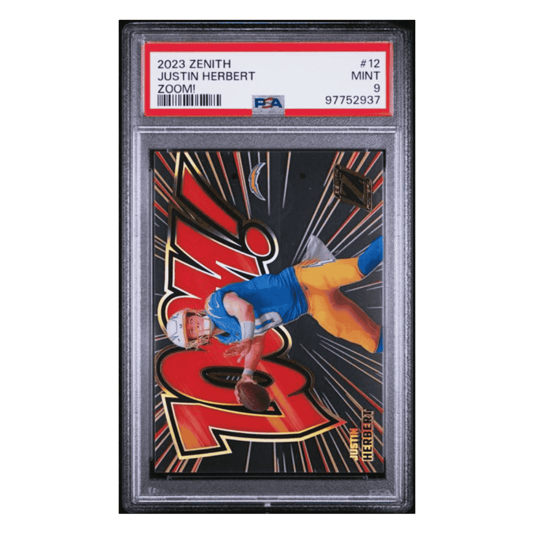 Justin Herbert PSA 9 2023 Panini Zenith Zoom! Card #12