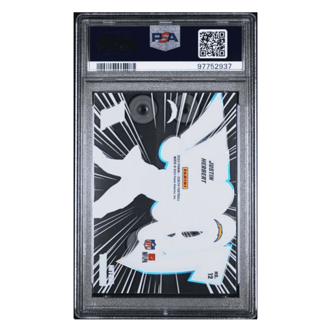 Justin Herbert PSA 9 2023 Panini Zenith Zoom! Card #12