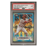 Lars Nootbaar PSA 9 2022 Topps Chrome Sonic Blue Yellow Sonic Refractor Rookie RC #d /75 Card #19