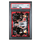 Caitlin Clark PSA 9 2024 Panini Prizm Draft Picks Variation Red Ice Rookie RC Card #57