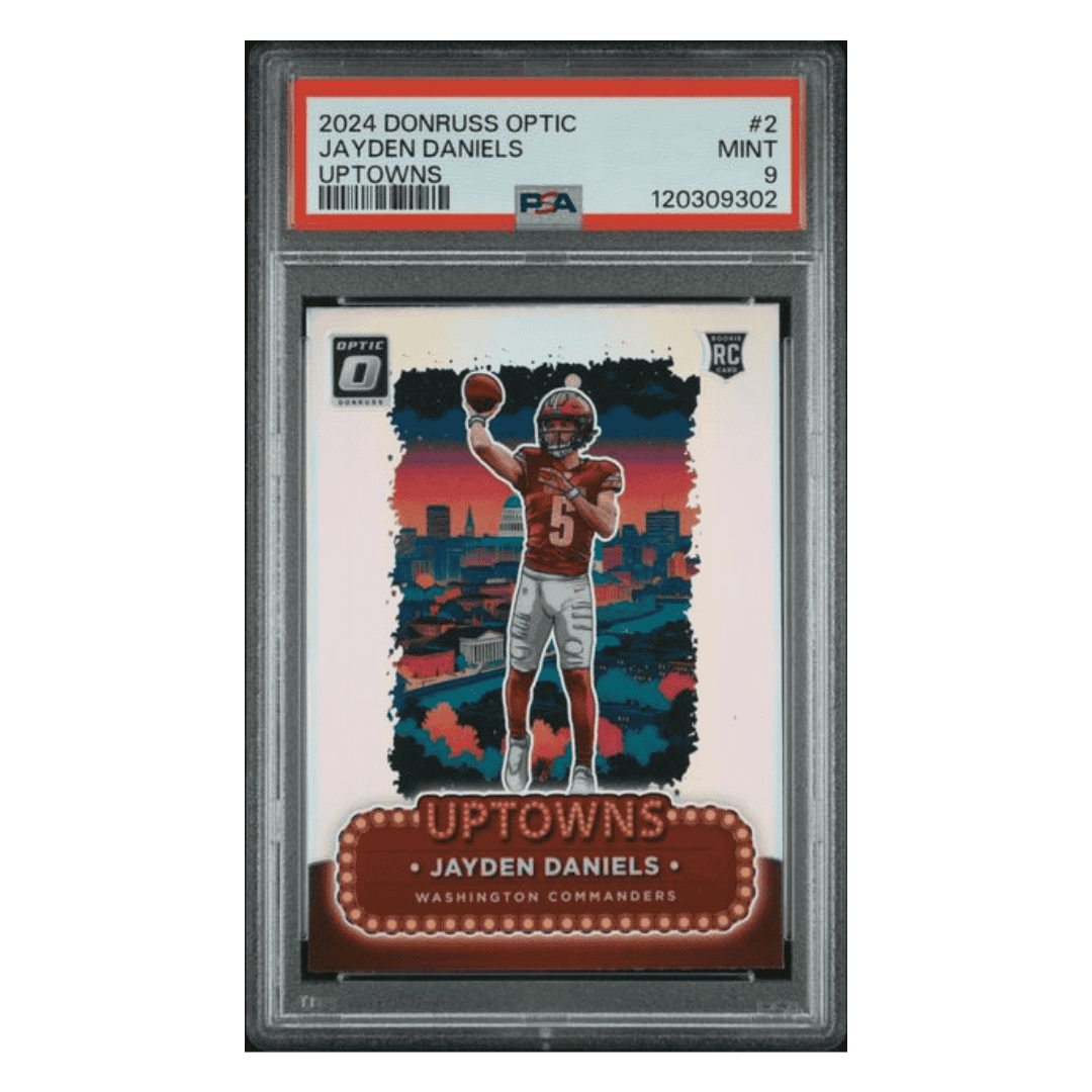 Jayden Daniels PSA 9 2024 Donruss Optic Uptowns Card #2
