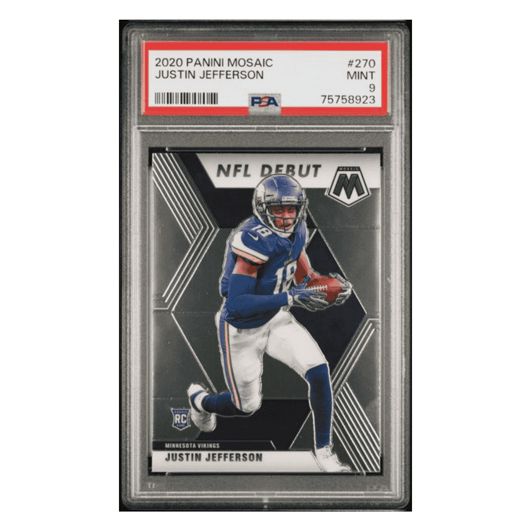 Justin Jefferson PSA 9 2020 Panini Mosaic Card #270