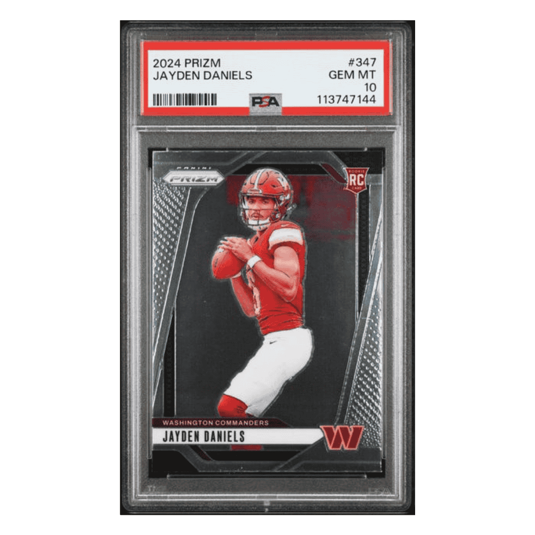 Jayden Daniels PSA 10 2024 Panini Prizm Rookie RC Card #347