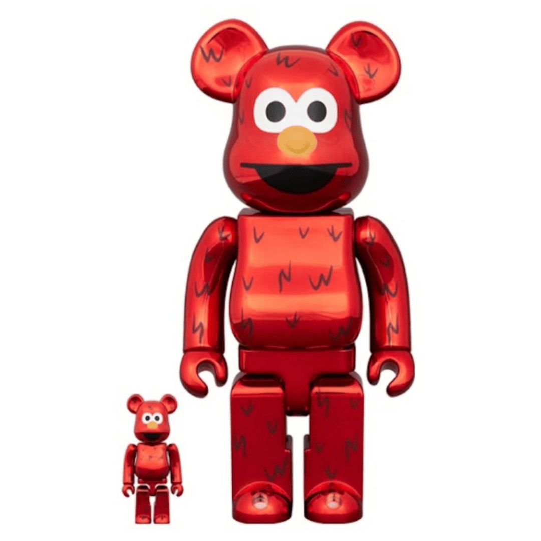 Bearbrick Sesame Street Elmo Chrome 100% & 400%
