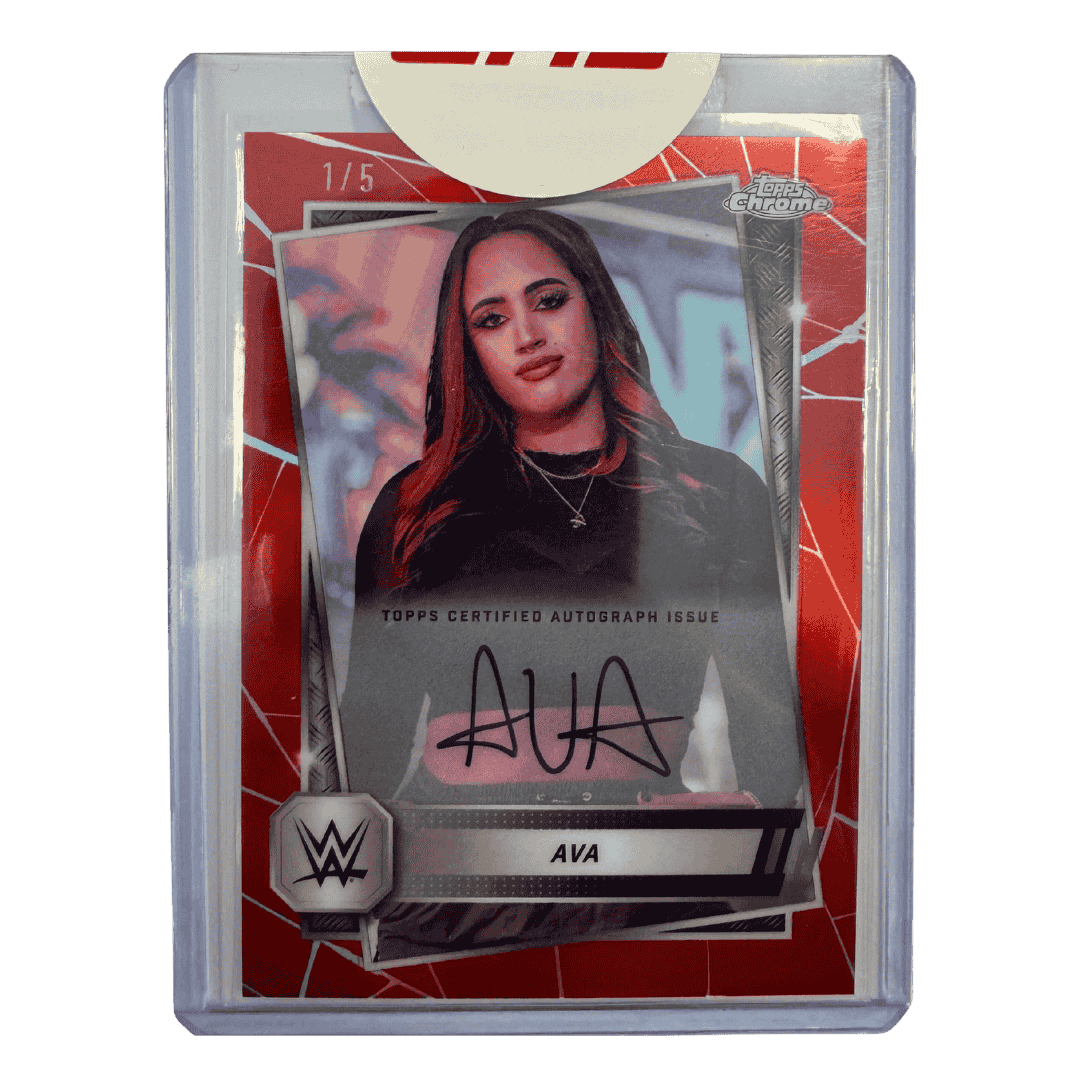 Ava 2025 Topps Chrome WWE NXT Base Variation Auto Refractor #d /5 Card #84