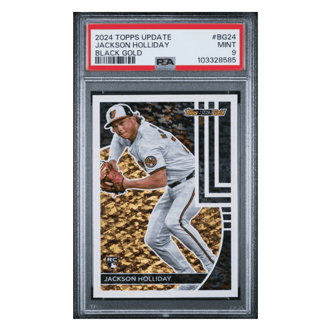 Jackson Holliday PSA 9 2024 Topps Update Black Gold Rookie RC Card #BG24