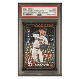 Yoshinobu Yamamoto PSA 10 2024 Topps Black Crackle Foil Board Rookie RC Card #553