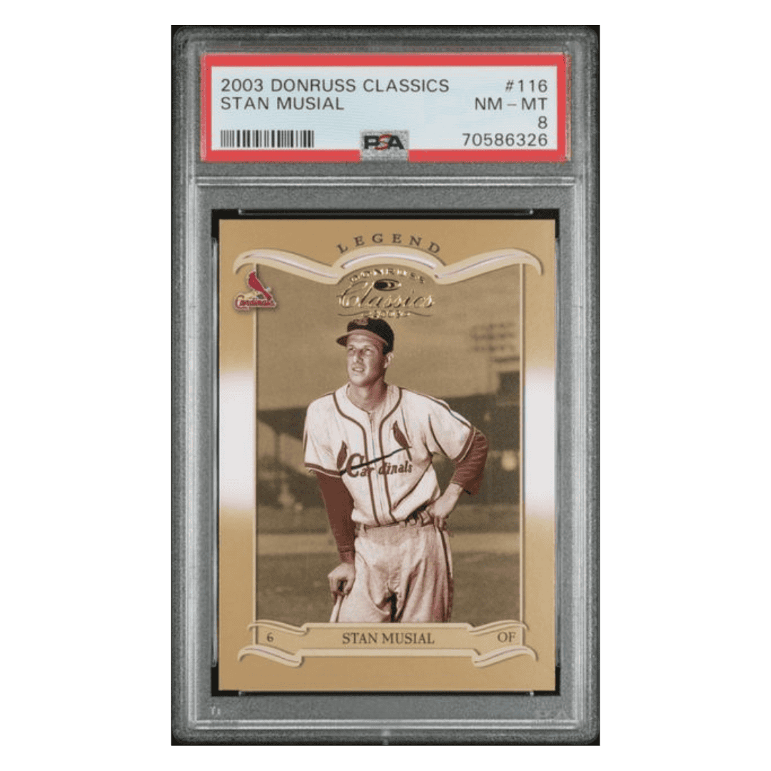 Stan Musial PSA 8 2003 Panini Donruss Classics #d / 1500 Card #116