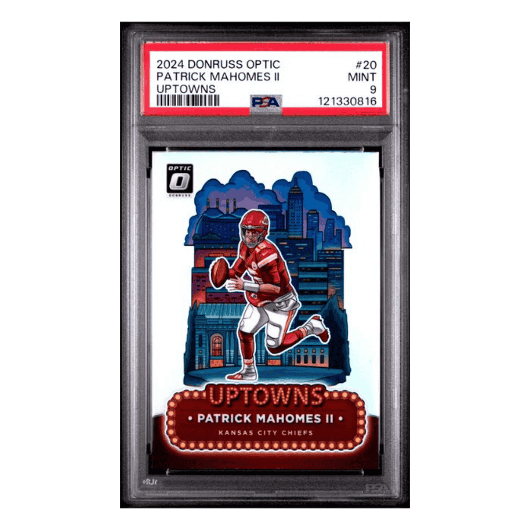 Patrick Mahomes PSA 9 2024 Panini Donruss Optic Uptowns Card #20