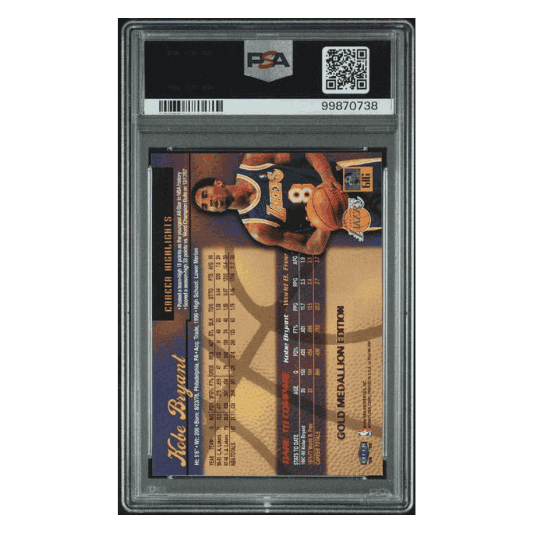 Kobe Bryant PSA 8 1998 Fleer Ultra Gold Medallion Card #61G