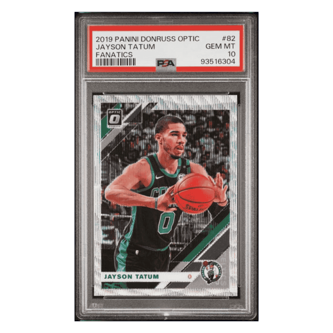 Jayson Tatum PSA 10 2019 Panini Donruss Optic Fanatics Card #82