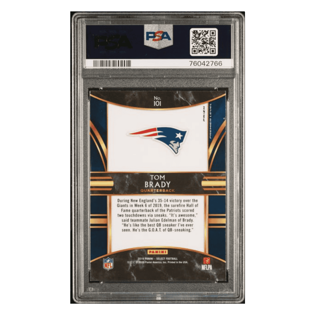 Tom Brady PSA 10 2019 Panini Select Silver Prizm Card #101