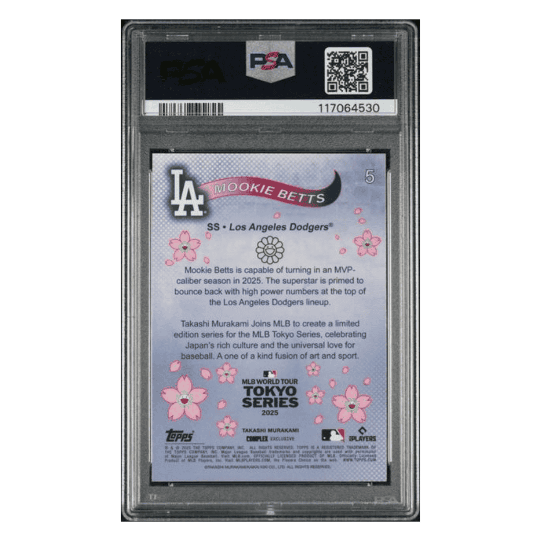 Mookie Betts PSA 9 2025 Topps Murakami Tokyo Series Card #5