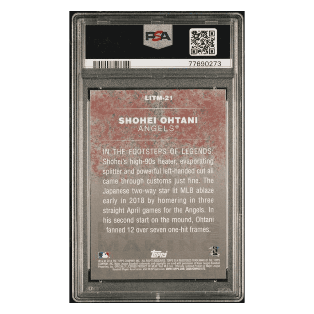 Shohei Ohtani PSA 10 2018 Topps Update Legends in the Making Card #LITM-21