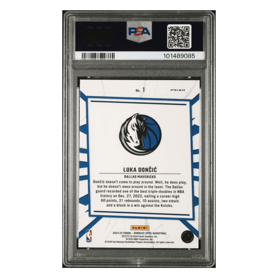 Luka Doncic PSA 10 2023 Panini Donruss Optic My House Holo Card #1