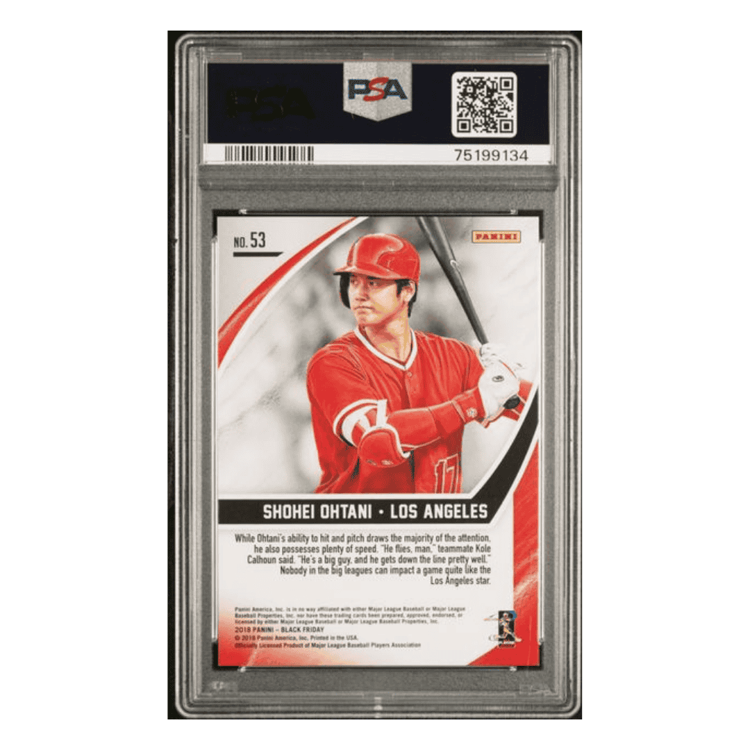 Shohei Ohtani PSA 9 2018 Panini Black Friday Rookie RC #d /199 Card #53