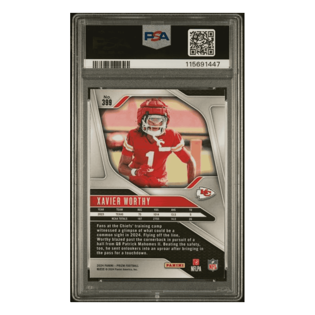 Xavier Worthy PSA 10 2024 Panini Prizm Rookie RC Card #399