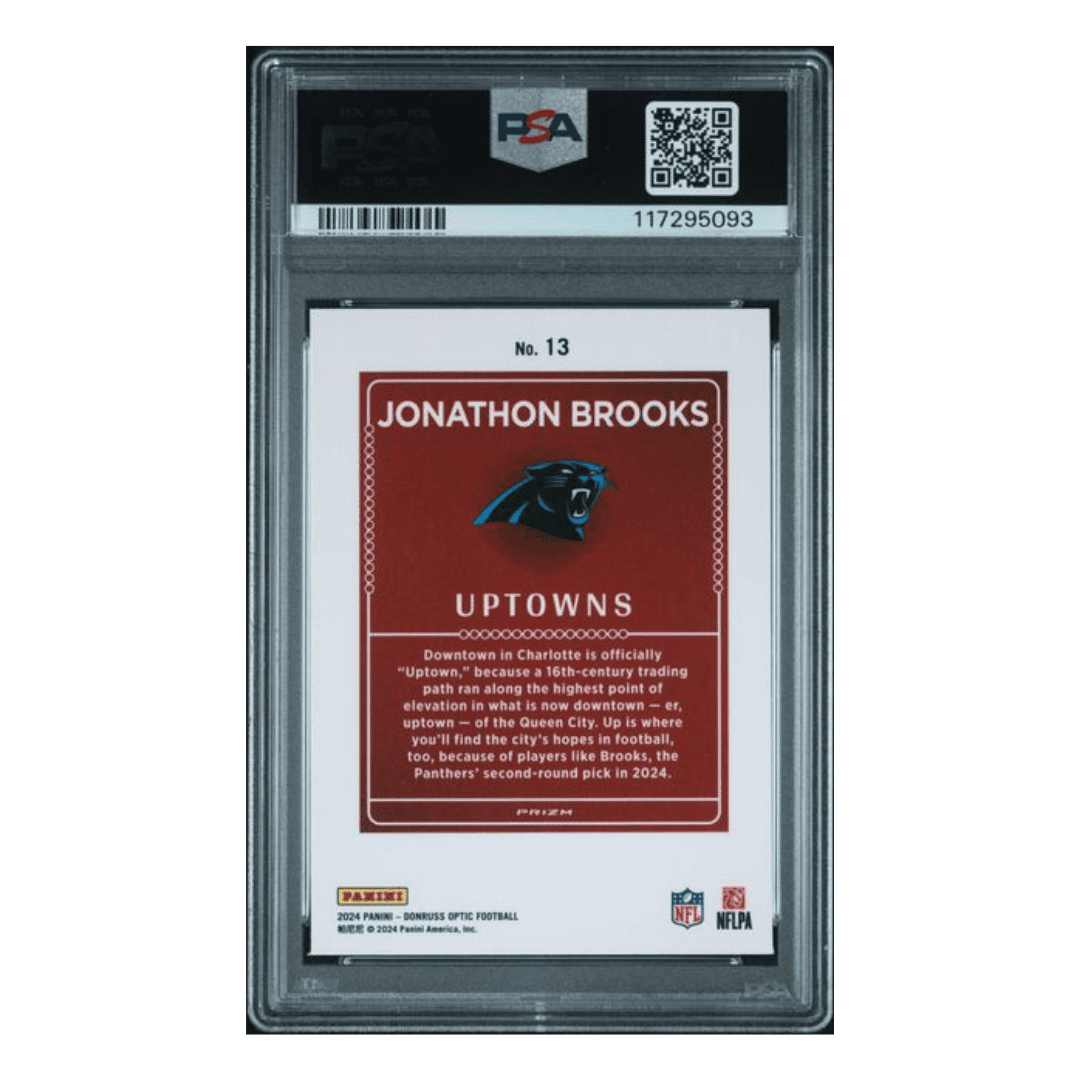Jonathon Brooks PSA 10 2024 Panini Donruss Optic Uptowns Card #13