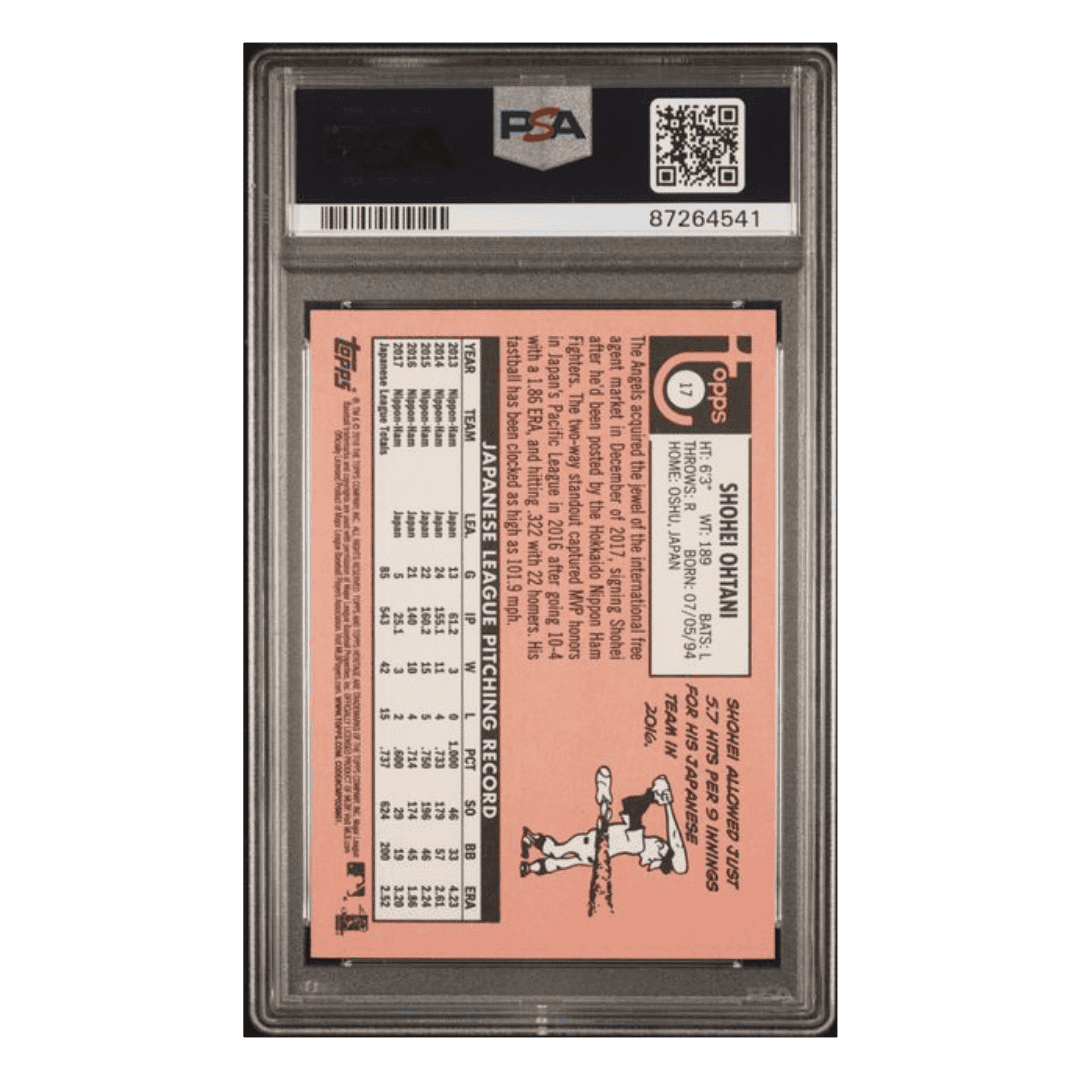 Shohei Ohtani PSA 10 2018  Topps Heritage Variation Rookie RC Card #17
