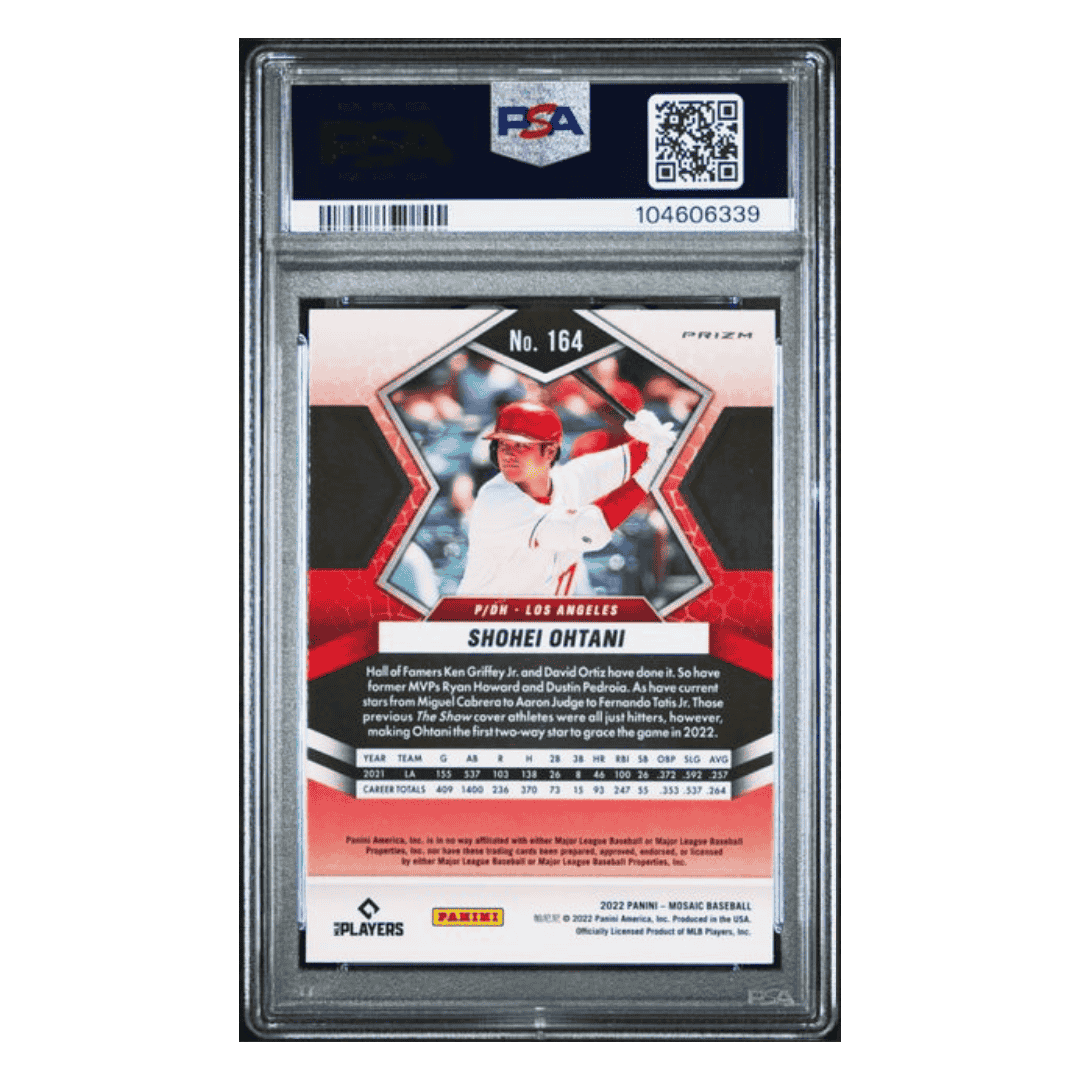 Shohei Ohtani PSA 9 2022 Panini Mosaic Reactive Orange Card #164