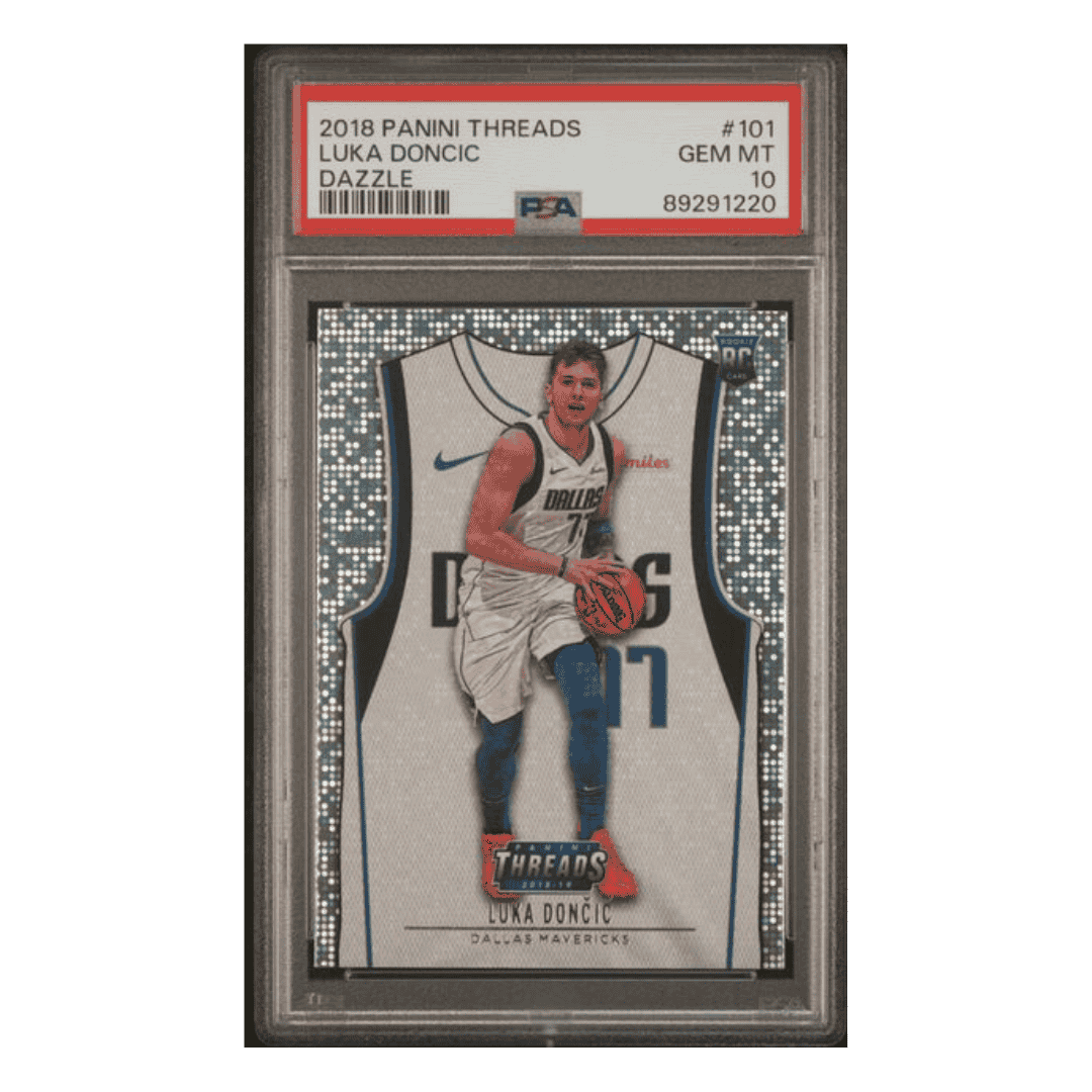 Luka Doncic PSA 10 2018 Panini Threads Dazzle Rookie RC SP Card #101