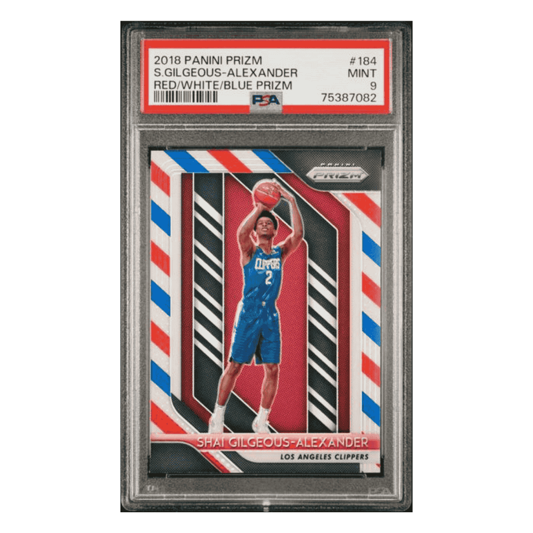 Shai Gilgeous-Alexander PSA 9 2018 Panini Prizm Red White Blue Card #184