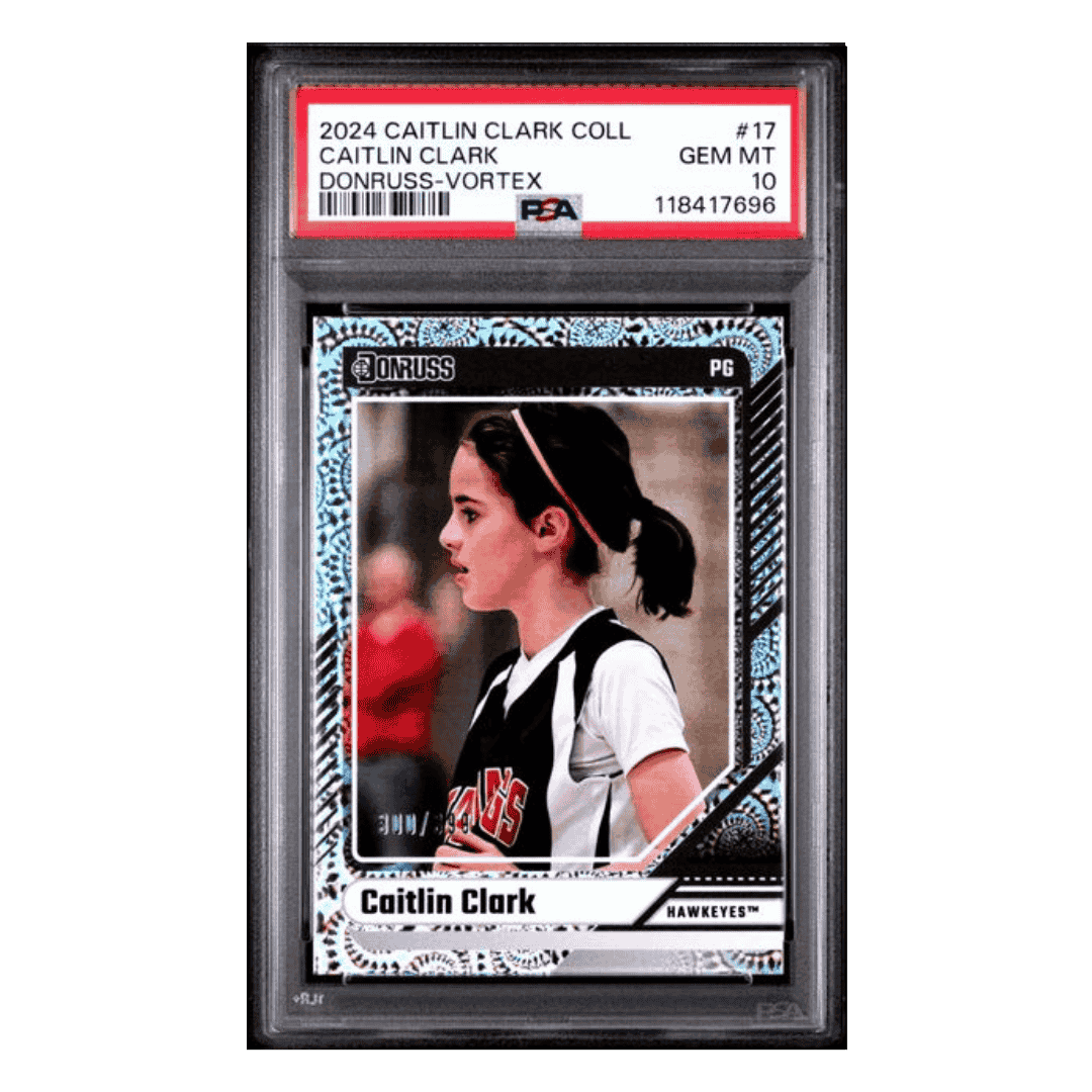 Caitlin Clark PSA 10 2024 Panini Caitlin Clark Collection Donruss Vortex #d/399 Card #17
