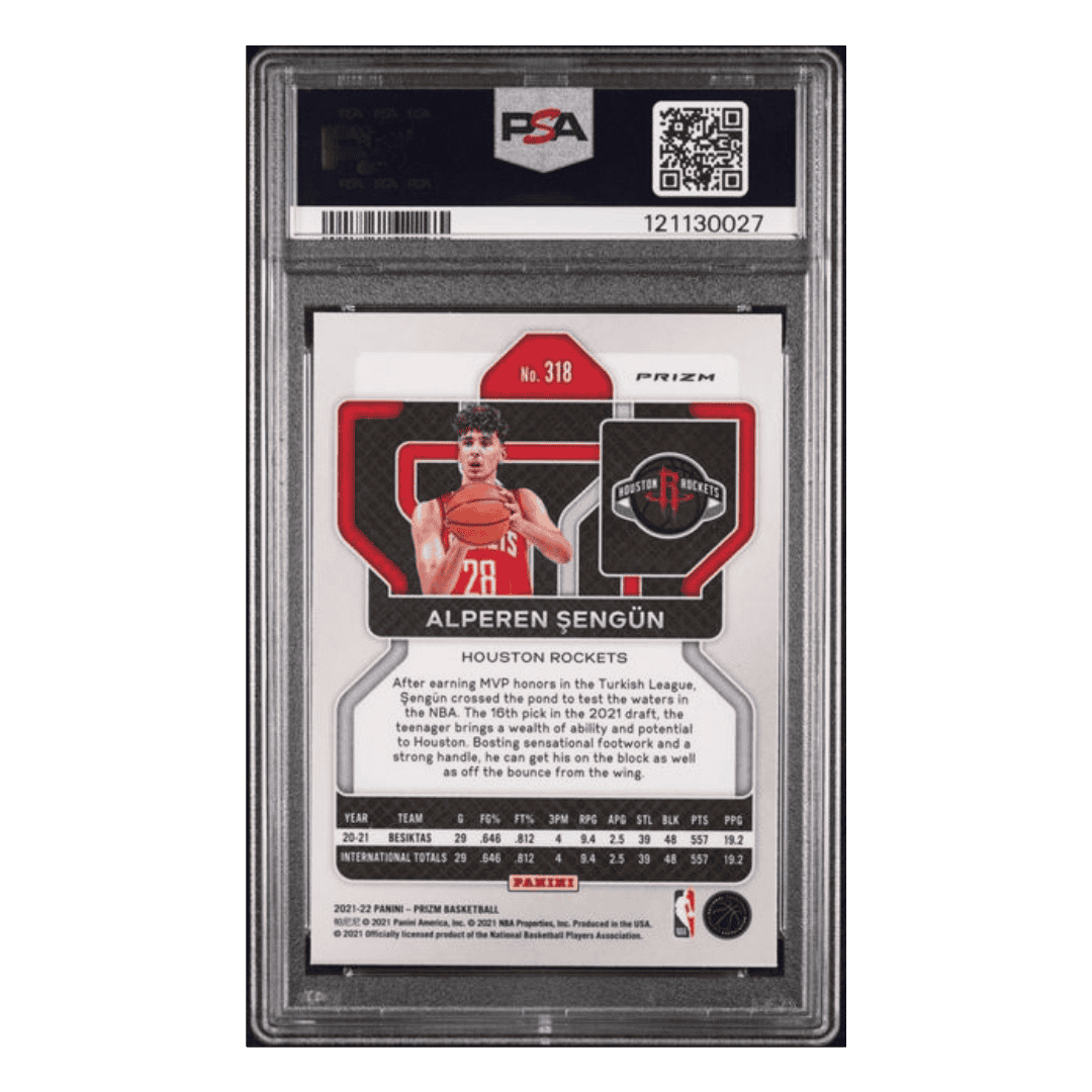 Alperen Sengun PSA 10 2021 Panini Prizm Pink Ice Rookie RC Card #318
