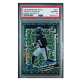 Jordan Addison PSA 10 2023 Panini Donruss Optic Green Velocity Rated Rookie Card #271